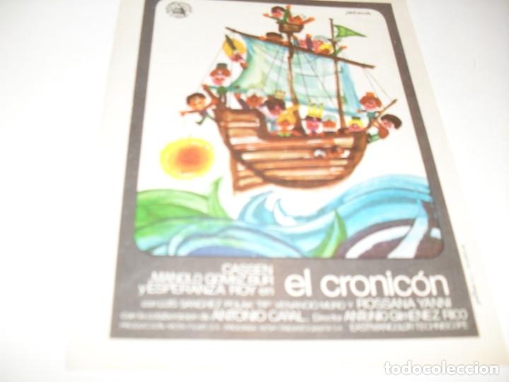 Cine: programa de mano sencillo,sin texto publicitario.titulo:EL CRONICON(CASSEN) - Foto 1