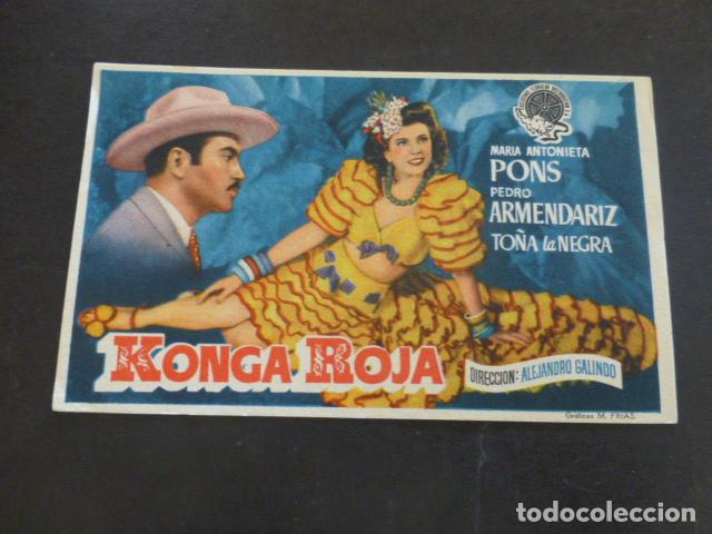 Cine: KONGA ROJA PROGRAMA DE MANO SIN PUBLICIDAD - Foto 1