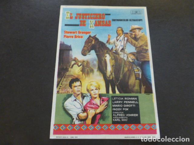 Cine: EL JUSTICIERO DE KANSAS PROGRAMA DE MANO SIN PUBLICIDAD - Foto 1
