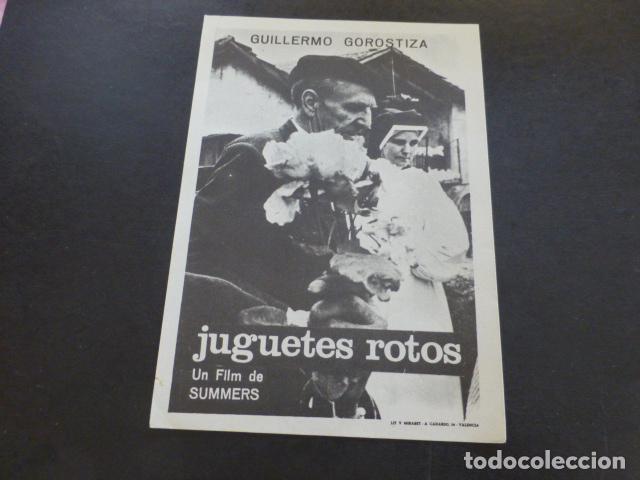 Cine: JUGUETES ROTOS PROGRAMA DE MANO SIN PUBLICIDAD - Foto 1