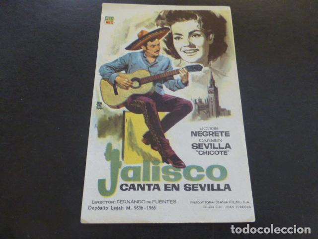 Cine: JALISCO CANTA EN SEVILLA PROGRAMA DE MANO SIN PUBLICIDAD - Foto 1