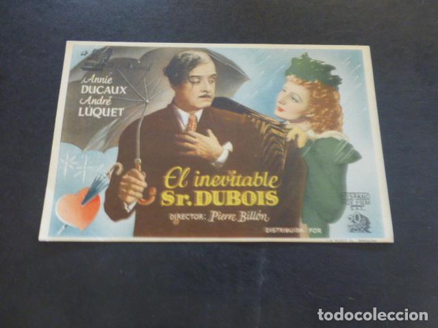 Cine: EL INEVITABLE SE&Ntilde;OR DUBOIS PROGRAMA DE MANO SIN PUBLICIDAD - Foto 1