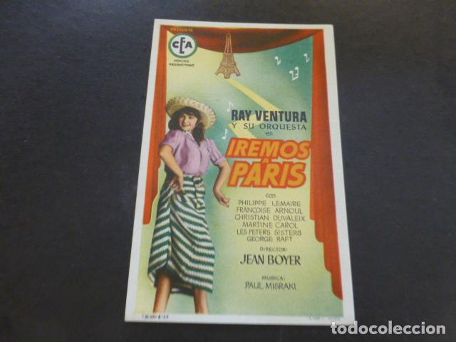 Cine: IREMOS A PARIS PROGRAMA DE MANO SIN PUBLICIDAD - Foto 1