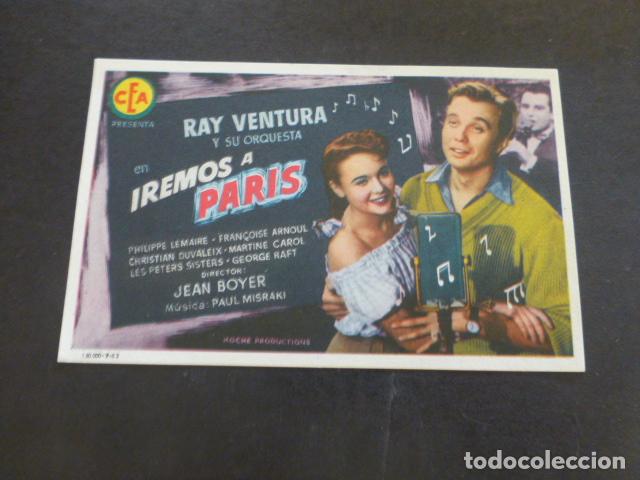Cine: IREMOS A PARIS PROGRAMA DE MANO SIN PUBLICIDAD - Foto 1