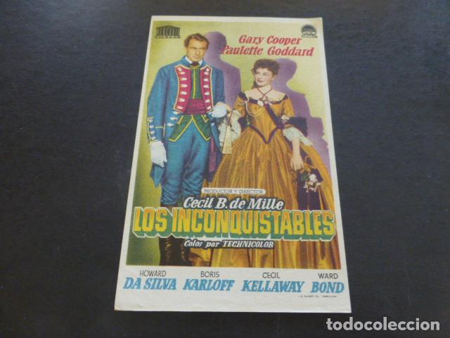 Cine: LOS INCONQUISTABLES PROGRAMA DE MANO SIN PUBLICIDAD - Foto 1