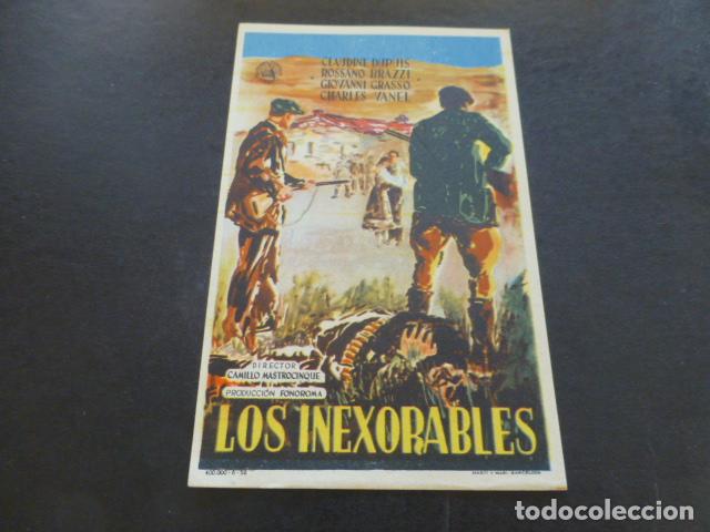 Cine: LOS INEXORABLES PROGRAMA DE MANO SIN PUBLICIDAD - Foto 1