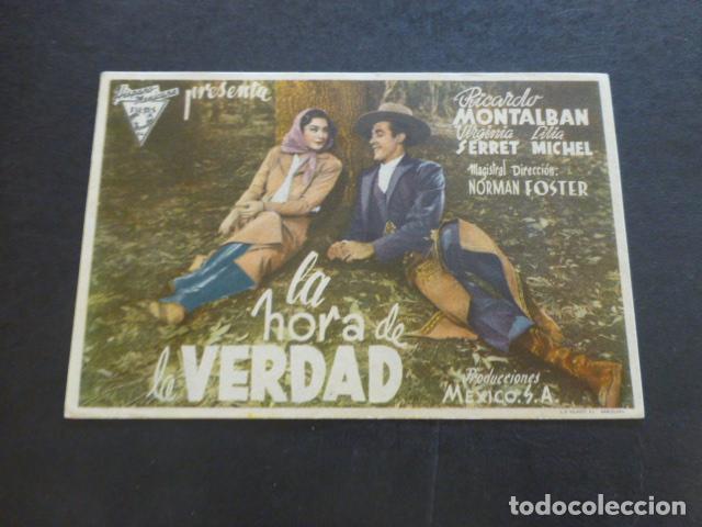 Cine: LA HORA DE LA VERDAD PROGRAMA DE MANO SIN PUBLICIDAD - Foto 1