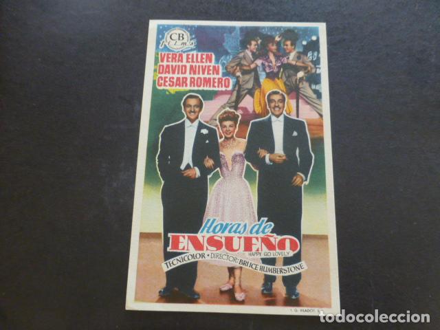 Cine: HORAS DE ENSUE&Ntilde;O PROGRAMA DE MANO SIN PUBLICIDAD - Foto 1