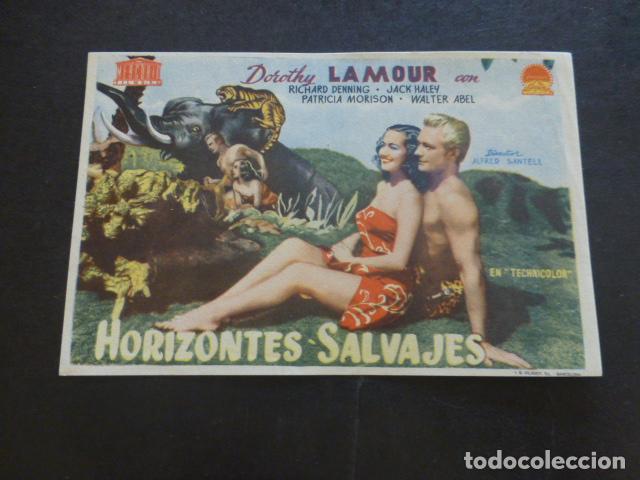 Cine: HORIZONTES SALVAJES PROGRAMA DE MANO SIN PUBLICIDAD - Foto 1