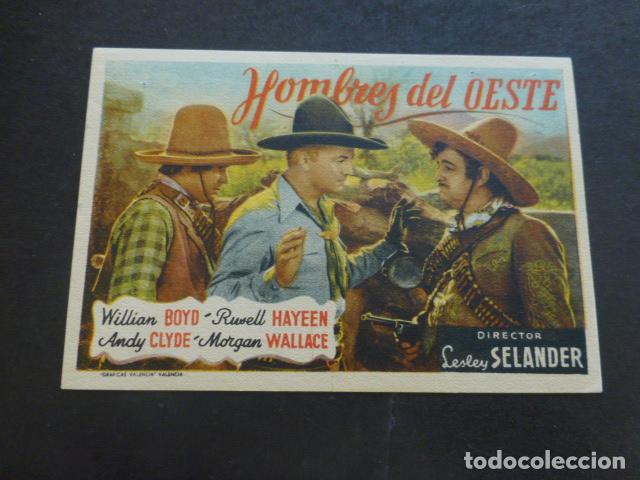 Cine: HOMBRES DEL OESTE PROGRAMA DE MANO SIN PUBLICIDAD - Foto 1