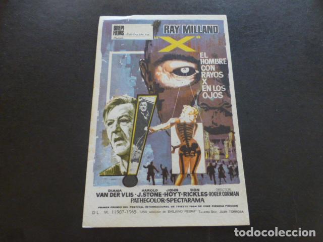 Cine: EL HOMBRE COM RAYOS X EN LOS OJOS PROGRAMA DE MANO SIN PUBLICIDAD - Foto 1