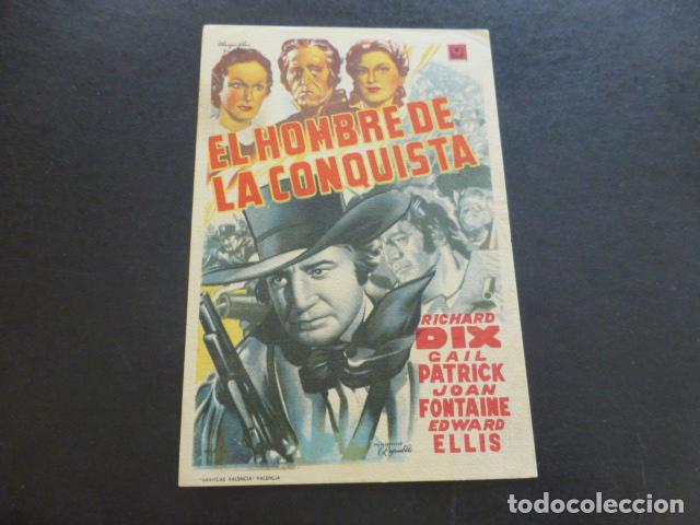Cine: EL HOMBRE DE LA CONQUISTA PROGRAMA DE MANO SIN PUBLICIDAD - Foto 1
