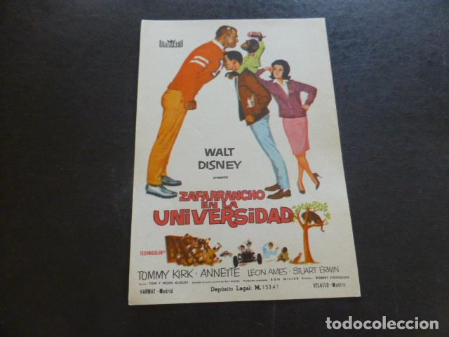 Cine: ZAFARRANCHO EN LA UNIVERSIDAD PROGRAMA DE MANO SIN PUBLICIDAD - Foto 1
