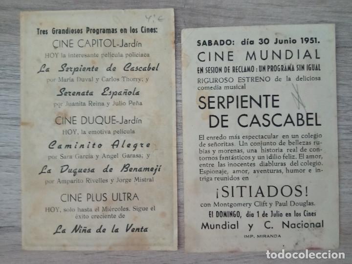 Cine: LA SERPIENTE DE CASCABEL, MARIA DUVAL, VARIANTE - Foto 2
