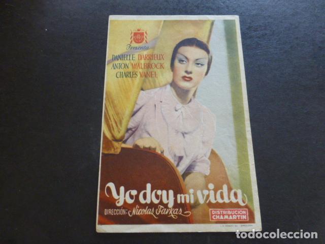 Cine: YO DOY MI VIDA PROGRAMA DE MANO SIN PUBLICIDAD - Foto 1