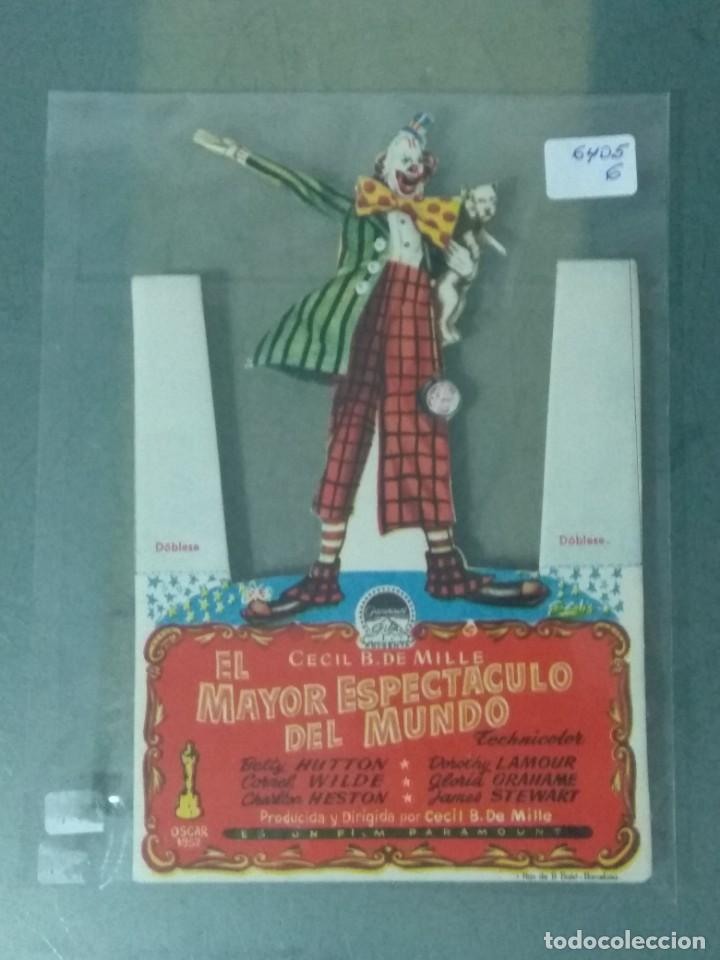 Cine: EL MAYOR ESPECT&Aacute;CULO DEL MUNDO - PROGRAMA DE CINE TROQUELADO. SIN PUBLICIDAD. - Foto 1