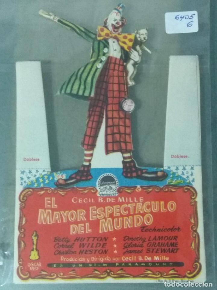 Cine: EL MAYOR ESPECT&Aacute;CULO DEL MUNDO - PROGRAMA DE CINE TROQUELADO. SIN PUBLICIDAD. - Foto 2
