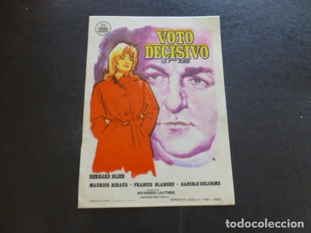 Cine: VOTO DECISIVO PROGRAMA DE MANO SIN PUBLICIDAD - Foto 1