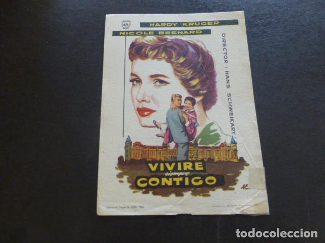 Cine: VIVIR&Eacute; CONTIGO PROGRAMA DE MANO SIN PUBLICIDAD - Foto 1