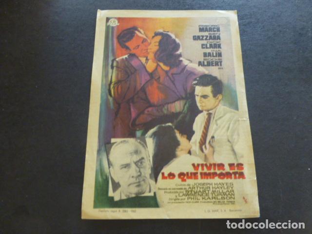 Cine: VIVIR ES LO QUE IMPORTA PROGRAMA DE MANO SIN PUBLICIDAD - Foto 1