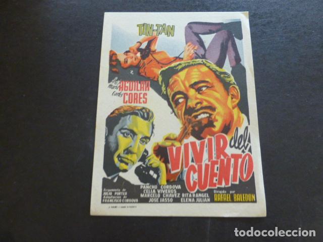Cine: VIVIR DEL CUENTO PROGRAMA DE MANO SIN PUBLICIDAD - Foto 1