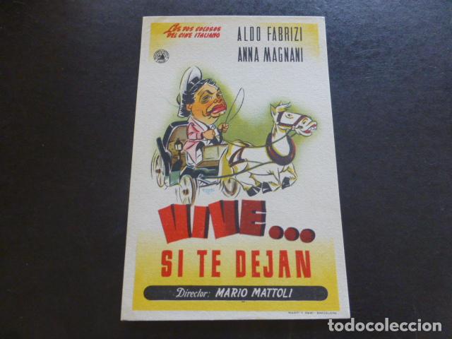 Cine: VIVE SI TE DEJAN PROGRAMA DE MANO SIN PUBLICIDAD - Foto 1