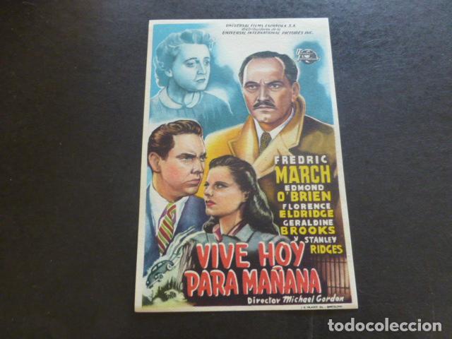 Cine: VIVE HOY PARA MA&Ntilde;ANA PROGRAMA DE MANO SIN PUBLICIDAD - Foto 1