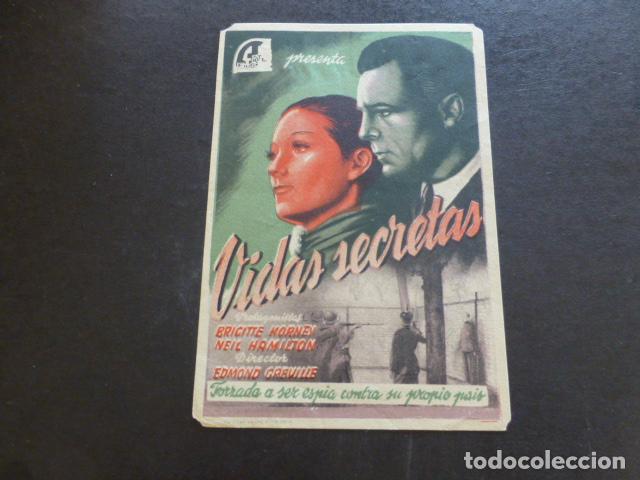 Cine: VIDAS SECRETAS PROGRAMA DE MANO SIN PUBLICIDAD - Foto 1