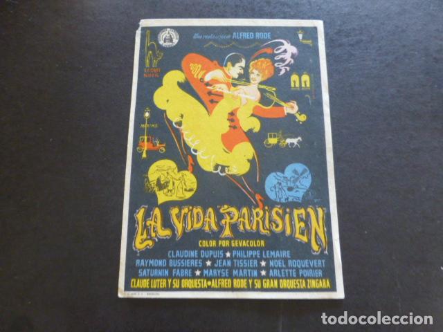 Cine: LA VIDA PARISIEN PROGRAMA DE MANO SIN PUBLICIDAD - Foto 1