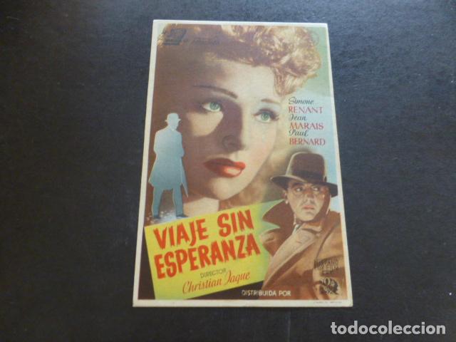 Cine: VIAJE SIN ESPERANZA PROGRAMA DE MANO SIN PUBLICIDAD - Foto 1