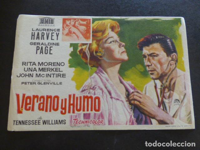 Cine: VERANO Y HUMO PROGRAMA DE MANO SIN PUBLICIDAD - Foto 1