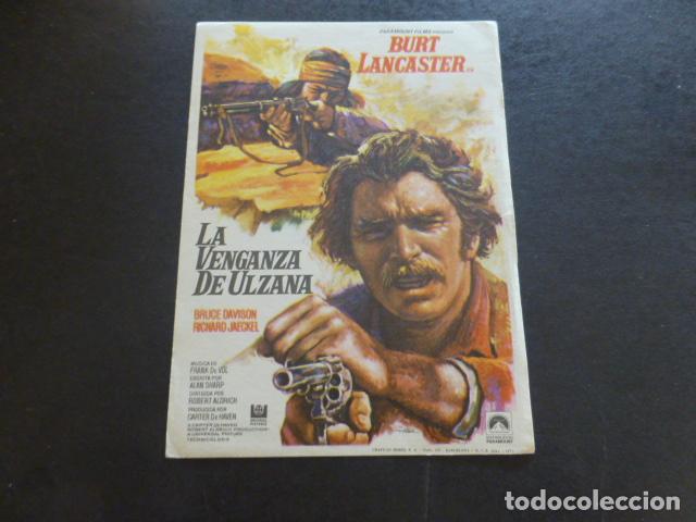 Cine: LA VENGANZA DE ULZANA PROGRAMA DE MANO SIN PUBLICIDAD - Foto 1