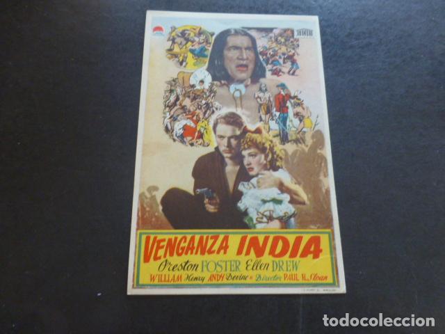 Cine: VENGANZA INDIA PROGRAMA DE MANO SIN PUBLICIDAD - Foto 1