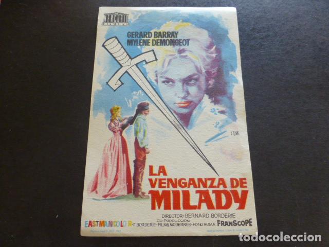 Cine: LA VENGANZA DE MILADY PROGRAMA DE MANO SIN PUBLICIDAD - Foto 1
