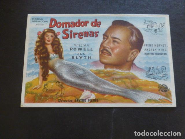 Cine: DOMADOR DE SIRENAS PROGRAMA DE MANO SIN PUBLICIDAD - Foto 1