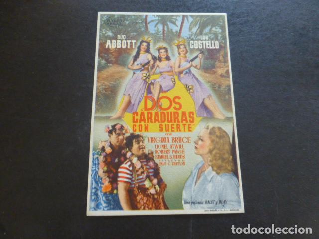 Cine: DOS CARADURAS CON SUERTE PROGRAMA DE MANO SIN PUBLICIDAD - Foto 1