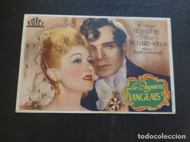 Cine: LA DUQUESA DE LANGEAIS PROGRAMA DE MANO SIN PUBLICIDAD - Foto 1