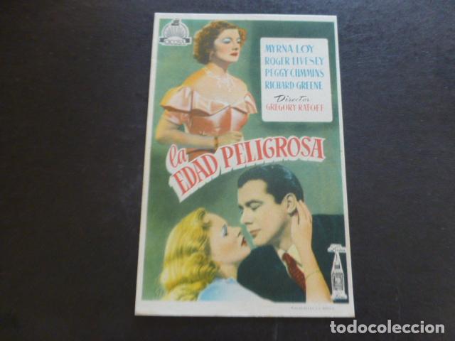 Cine: LA EDAD PELIGROSA PROGRAMA DE MANO SIN PUBLICIDAD - Foto 1
