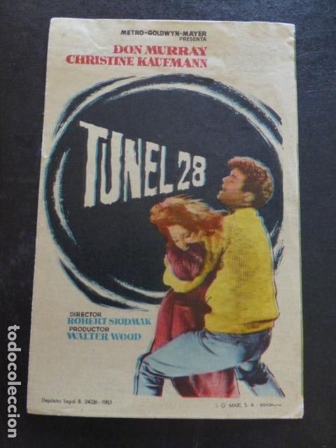 Cine: TUNEL 28 PROGRAMA DE MANO SIN PUBLICIDAD - Foto 1