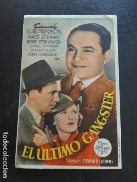 Cine: EL ULTIMO GANGSTER PROGRAMA DE MANO SIN PUBLICIDAD - Foto 1