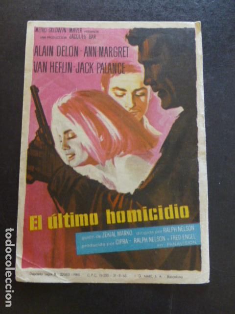 Cine: EL ULTIMO HOMICIDIO PROGRAMA DE MANO SIN PUBLICIDAD - Foto 1