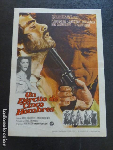 Cine: UN EJERCITO DE CINCO HOMBRES PROGRAMA DE MANO SIN PUBLICIDAD - Foto 1