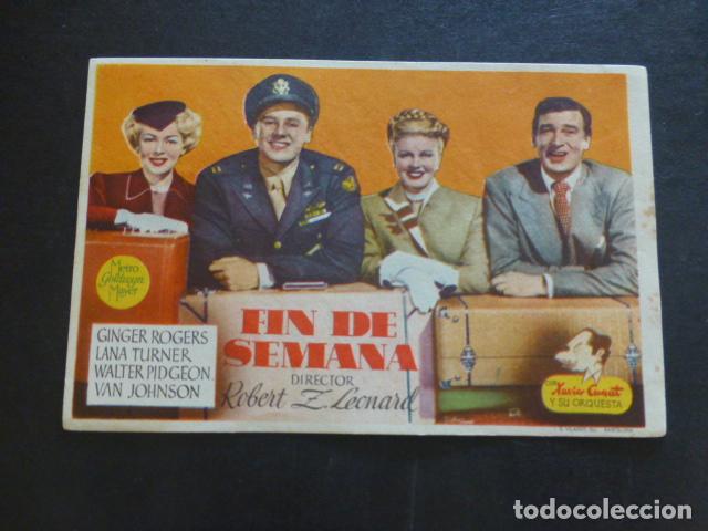 Cine: FIN DE SEMANA PROGRAMA DE MANO SIN PUBLICIDAD - Foto 1