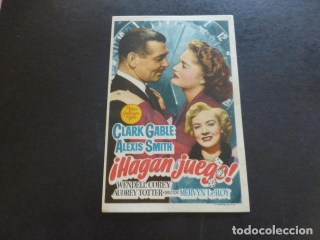 Cine: &iexcl;HAGAN JUEGO! PROGRAMA DE MANO SIN PUBLICIDAD - Foto 1