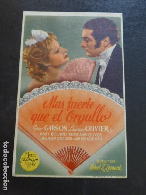 Cine: MAS FUERTE QUE EL ORGULLO PROGRAMA DE MANO SIN PUBLICIDAD - Foto 1
