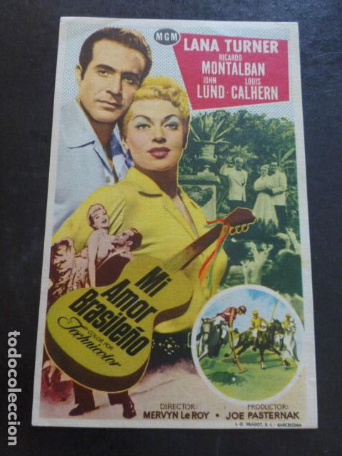 Cine: MI AMOR BRASILE&Ntilde;O PROGRAMA DE MANO SIN PUBLICIDAD - Foto 1