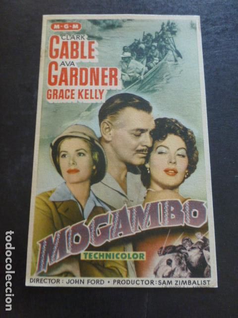 Cine: MOGAMBO PROGRAMA DE MANO SIN PUBLICIDAD - Foto 1