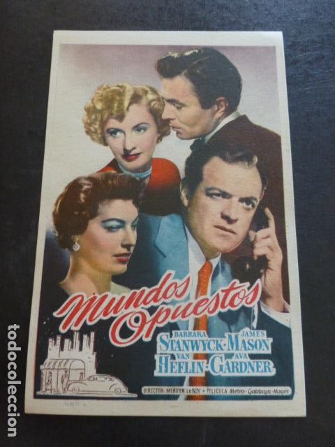 Cine: MUNDOS OPUESTOS PROGRAMA DE MANO SIN PUBLICIDAD - Foto 1