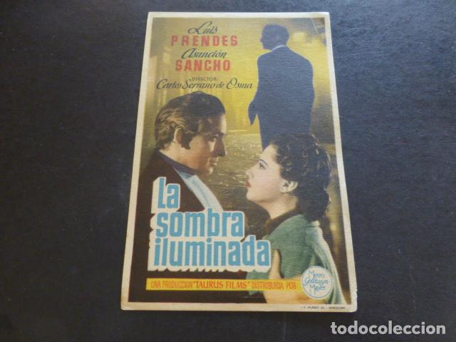 Cine: LA SOMBRA ILUMINADA PROGRAMA DE MANO SIN PUBLICIDAD - Foto 1