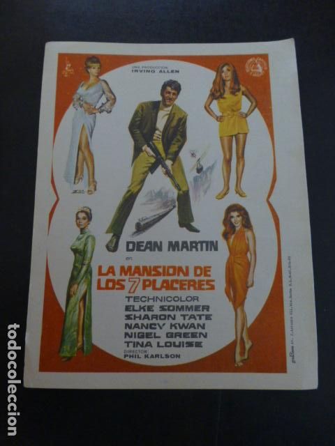 Cine: LA MANSION DE LOS 7 PLACERES PROGRAMA DE MANO SIN PUBLICIDAD - Foto 1